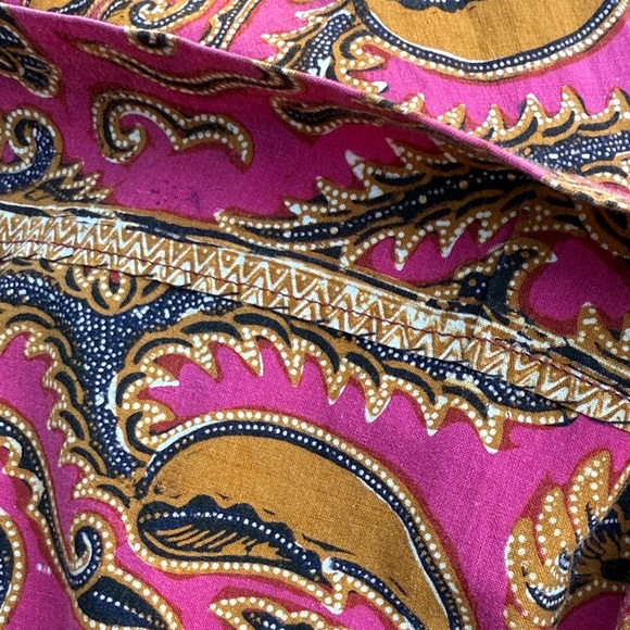 Vintage Pink and Gold Patterned Dress handmade house coat tunic - Picture 10 of 10